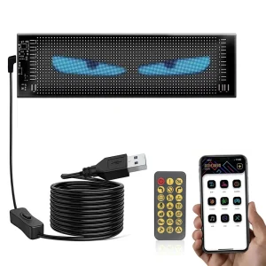 Devil Eyes Light for Car Windshield with Remote Control Custom Animations Smart LED Display Soft Screen for Truck & Shop Sign