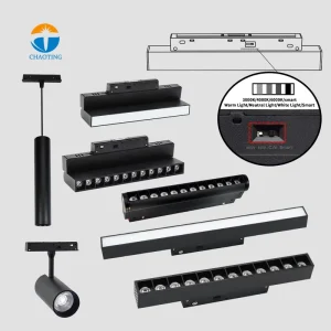 Dial CCT Adjustable DC 48V Magnetic LED Track Lighting System Dimmable Spot Flood Wall Washer Fixtures Smart Commercial Spaces