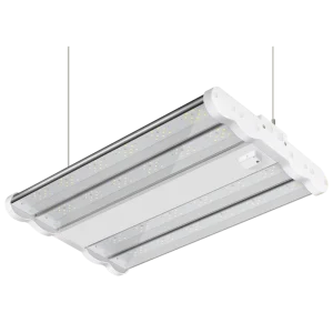 Dialux 200W LED Linear High Bay Light Gymnasium Parking Lot Emergency DLC Certificate 30 60ft Mounting Height Warehouse Factory