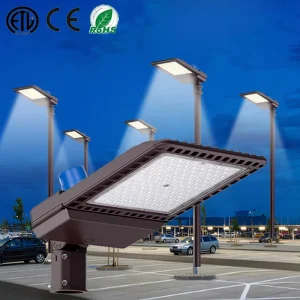 Die Casing Aluminum IP65 Outdoor LED Shoebox Area Light 130lm W 75 300W Commercial Street Light with Sensor for Parking Lot Yard
