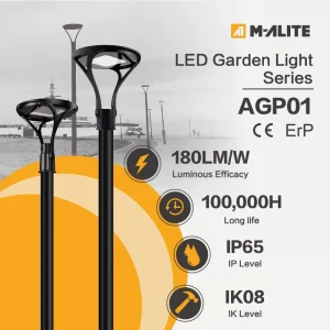Die Cast Aluminum IP66 AC Anti-Corrosion Modern Architecture LED Garden Light with Interchangeable Optics for Waterfront Paths