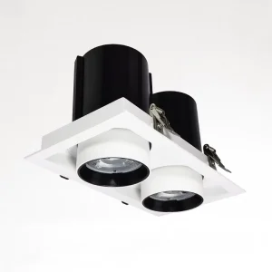 Die Casting Double Antiglare Downlight Ceiling Recessed Dimmable LED COB Grille Light