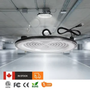 Die-casing Aluminum 0-10V Dimmable 80-150W High Bay Ceiling Lights Fixture Commercial Industrial LED UFO High Bay Lights