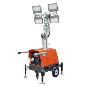 Diesel Powered LED Light Tower with IP65 Rating and White Light for Industrial and Construction Site Illumination