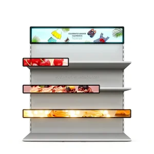 Digital Signage Shelf Led Display P2 P2.5 CUSTOM SIZE Indoor Shelves Video Advertising Screen for Supermarket Retail Store