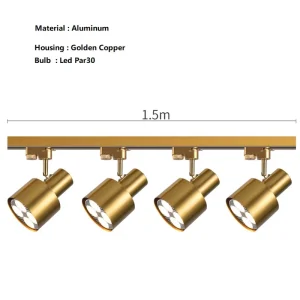 Dimmable LED Aluminum Modern Track Spot Light High CRI 90 360 Rotatable for Shop Super Market Hotel Commercial Use