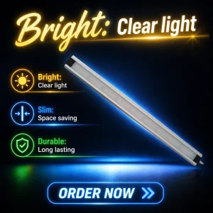 Dimmable LED Under Cabinet Lights Wireless Motion Sensor Closet Light with Aluminum Luminous Cabinet