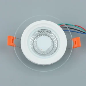 Dimmable RGB LED Recessed Spotlight Glass Surface Anti glare Color Changing Ceiling Lamp for Bar Home Decoration