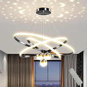 Dining Room Chandelier Acrylic Aluminum Pendant Lights Hanging Light Home Villa Modern Chandelier