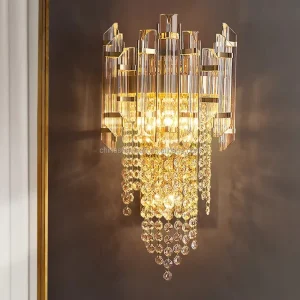 Direct Factory Crystal Wall Lamp LED Interior Light for Living Room Bedside Banquet Hall Wall Sconce