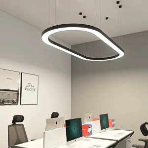 Direct Incirect Oval Ring LED Pendant Lamp Hanging Lamps for Ceiling Dining Tables Room Home Decor Minimalist Indoor Lamp