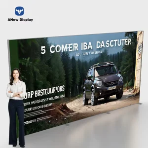 Display 10*8ft 20*10ft 120mm Custom Tool Free SEG Double Sided Fabric LED Display Advertising Banner Lightbox Light Box