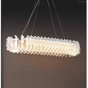 Distinguished Oval Chandelier Gold Double Ring Frosted Leaf Glass Warm Master Bedroom Project Grade Stately Noble Piece Lamp