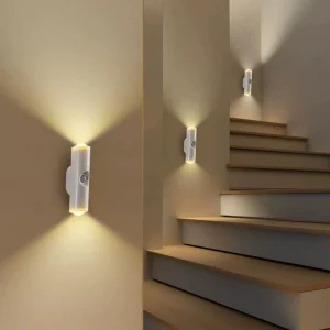 Double Cat Eye Intelligent Human Sensing Wall Light Magnetic Charging Cabinet Light Self Adhesive Living Room Night Light