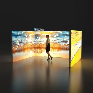 Double Side Exhibition Booth Display Portable LED Light Fabric Display Booth Stand SEG Light Box Trade Show Expo