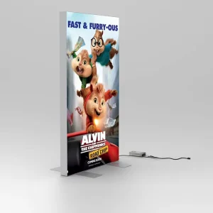 Double Sided Exhibition Stand Advertising Fabric Light Boxes Square Hanging Indoor Use Aluminium Frame Rectangular Lightbox
