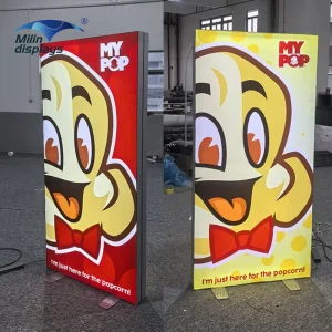 Double Sided Freestanding Light Box Signs Illuminated Poster Display Stand LED Lightbox