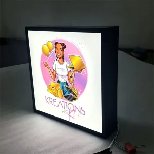 Double Sided Hanging Wall Store Sign LED Projecting Light Box Outdoor Sign