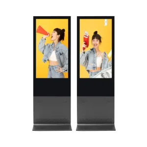 Double-sided Digital Signage 55 Inch Ultra-thin Floor Stand Advertising Poster for Retail Shop Window