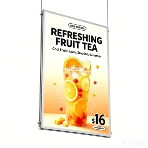 Double-sided Hanging LED Ultra-thin Rectangle Indoor Light Box Advertisement Board