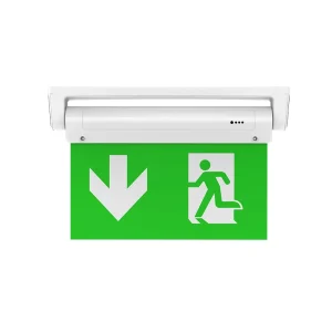 Double-sided LED Explosion-proof Emergency Exit Light Sign White LiFePO4 Gas Station Safety Luminaire 220V Indoor Maintained