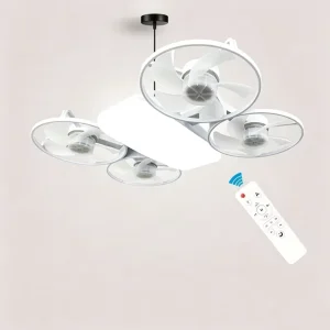 Drone Fan Light With Remote Control Dimming Modern Mini Socket Foldable Light Bulbs for Home E27 LED Ceiling Fan Light