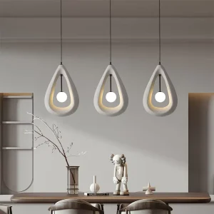 Droplet Shaped Hollow Pendant Lamp LED Modern Nordic Metal Pendant Light
