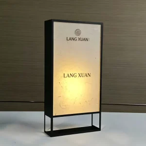 Dropshipping Design LED Advertising Light Box Durable Illuminated LED Light Box Acrylic Stainless Steel for Modern Hotel