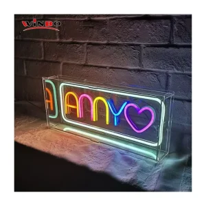 Dropshipping Free Design Custom Logo Led Light Neon Sign Custom No MOQ Dropshipping Led Neon Sign Box Small LED Neon Light Sign