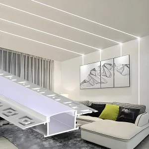 Drywall Aluminum Profiles 20X13mm LED Extrusion Channel Plaster Embedded Seamless Strip Light for Ceiling Wall Home Office