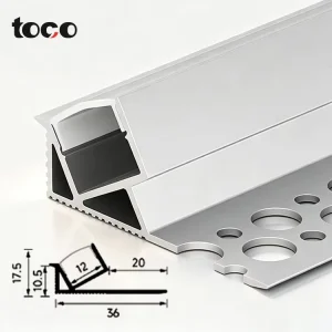 Drywall Plaster LED Aluminum Channel Trimless Recessed Gypsum Wall Corner LED Strip Light Profile