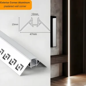 Drywall Wall Corner LED Aluminum Profile Strip Light Extrusion Channel Plaster Embedded Seamless for Ceiling Wall