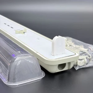 Dual Channel LED Tri-proof Housing Kit 4ft IP65 Waterproof High Output Shell for Supermarket Lighting with 3-Year Warranty