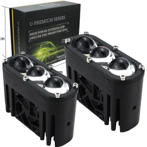 Dual Colors Yellow&White U22 120W 3 Lens LED Laser Fog Spotlight for Motorcycle Auxiliary Light Car