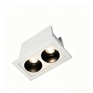 Dual Deep Bowl Gimble Grille Light for Modern Hotel Guest Room Paired Bedside Wall Balanced Soft Ambient Ceiling Light