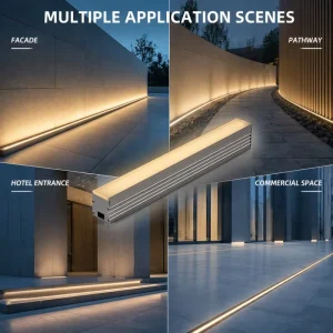 Dual Glass LED Inground Linear Light Honeycomb Optical Shield Ground Fixture for Opera House Art Gallery Cultural Hall Lighting