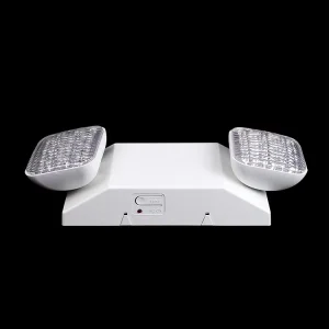Dual Head Adjustable Emergency Light With Backup Battery Wall Mounted Fire Safety Exit Emergency LED Light