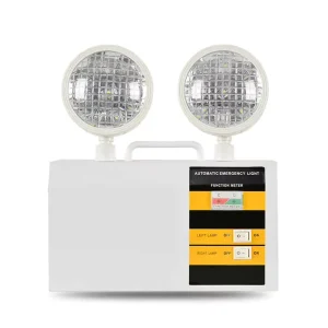 Dual Head Adjustable Emergency Light with Backup Battery Rechargeable Fire Safety Exit Led Light