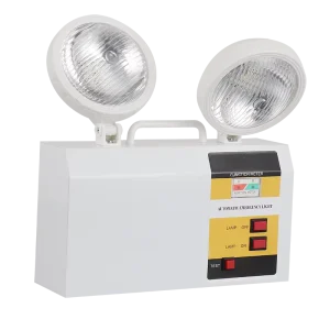Dual Head LED Emergency Light 2x3W Rechargeable Backup Lighting with 3 Hours Runtime 85-265V Wall Mounted Lamp