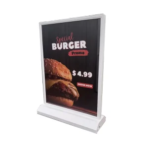Dual Sided A4 LED Illuminated Sign Light Box Rechargeable Desktop Display for Office Retail Shop for Menu Posters
