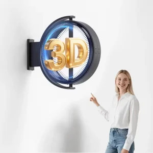 Dual Sided LED Sign Board Holographic Fans Light Box for Indoor Outdoor Use Education Storefronts Showrooms OEM Supply
