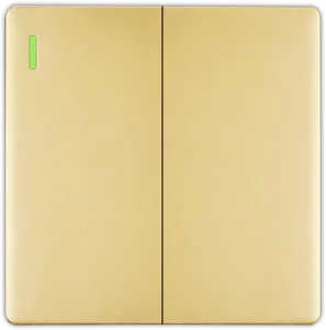 Durable 86*86mm PC Panel Flame Retardant UK Electric Wall Switch 10A 250V 2 Gang 2 Way with 15-Year Warranty for Home Use