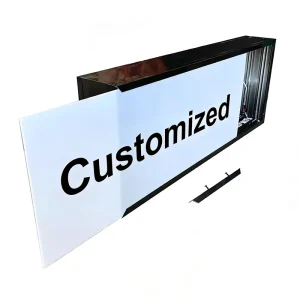 Durable Acrylic Advertising Board Frame Display Backlit LED Light Box Customizable Shape for Hotel Corridor