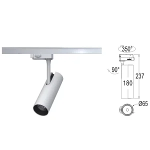 Durable Aluminum LED Track Light High CRI COB Lens Spotlight for Clothing Retail Store Shopping Center Commercial Lighting