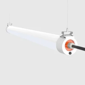 Durable Low Maintenance Tri Proof LED Shop Lights 80W 8000LM 80Ra IP65 Emergency Battery & Motion Sensor 5 Year Warranty