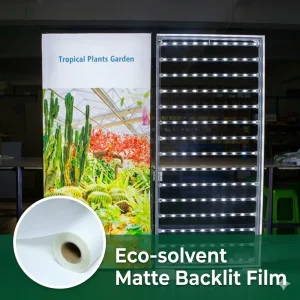 Durable Matte Backlit Film Eco Solvent Ink Friendly Anti Fading for Professional Print House Indoor Light Box Graphic Making