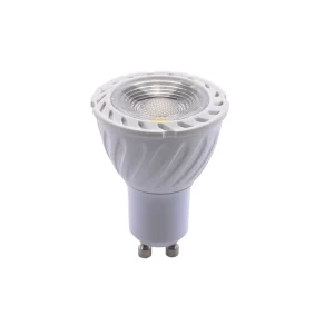 Durable Modern GU10 LED Spotlight Bulb White Ribbed Housing High Lumen Dimmable AC220V for Home Recessed Commercial Downlight