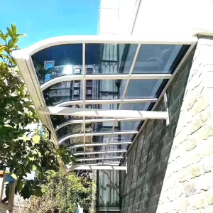 Durable Waterproof Outdoor Canopy with Aluminum Frame Polycarbonate Roof Balcony Patio Garden Awning
