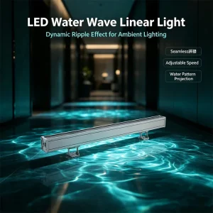 Dynamic Water Ripple Linear Projector Light Seamless Connection Outdoor Water Wave Effect Light for Scenic Spot Night View