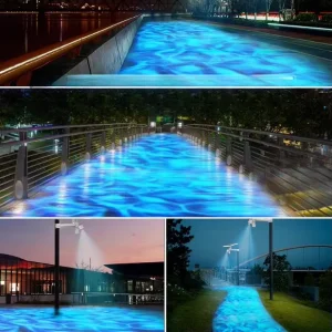 Dynamic Water Ripple Projection Light Waterproof Outdoor Ground Lamp for Weddings Garden Parties & Landscape Decor